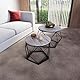 Vida Designs Brooklyn Runde Couchtische, 2er Set Beistelltische, moderner Stahlrahmen, Nesting Wohnzimmermöbel (Grau)