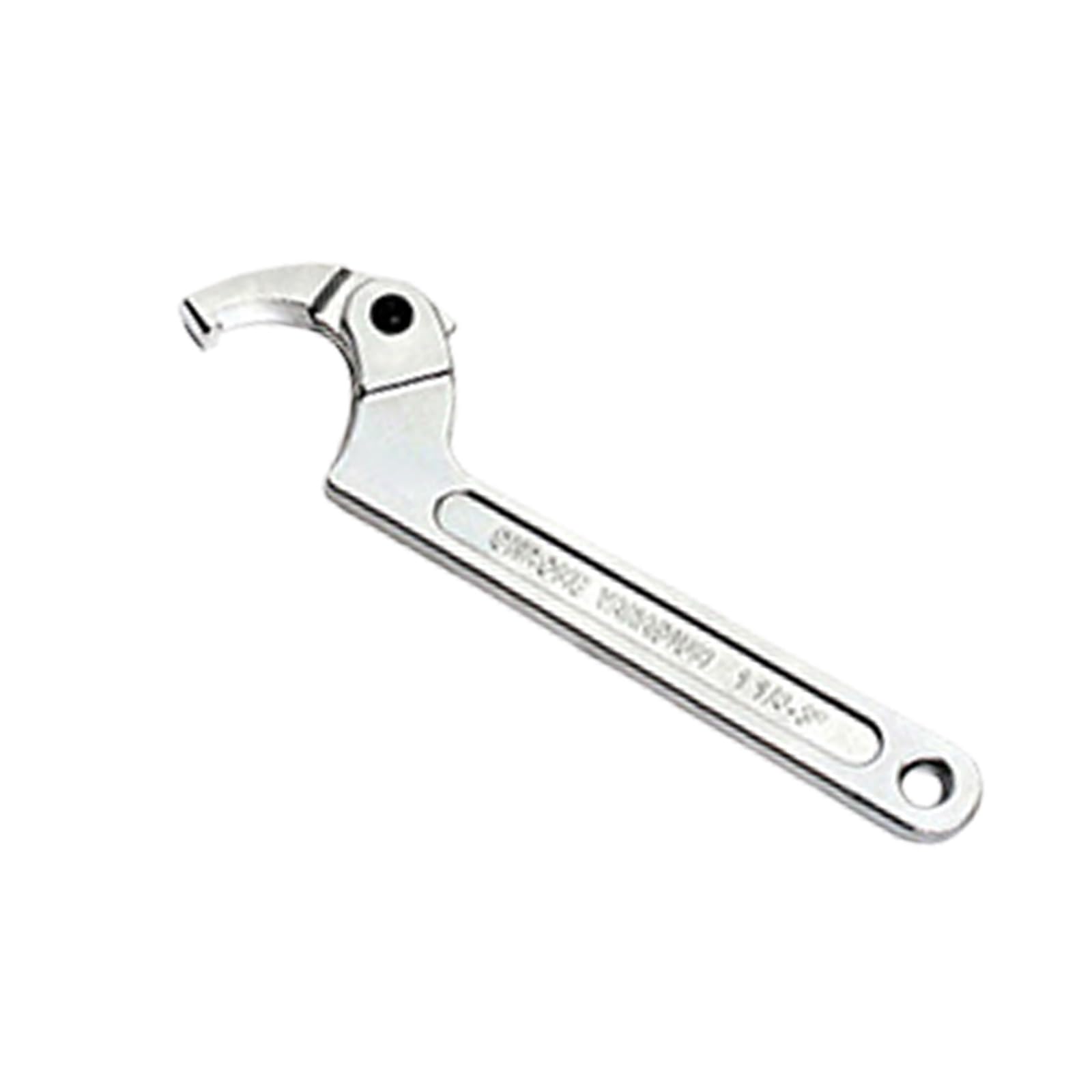 Linvimia Effective Steel Water Meter Tool Including Square/Round End Adjustable Hook Wrench for Tight Areas Spanner Tool Water Meter