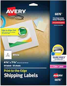 Amazon.com : Avery Color Printing 4 3/4 x 7 3/4 Inch White ...