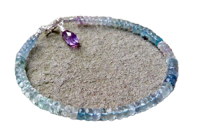 Bracelet fluorine verte et améthyste pour votre bien-être quotidien