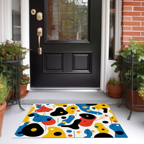 Tapis géométrique multicolore pour salon et salle à manger moderne