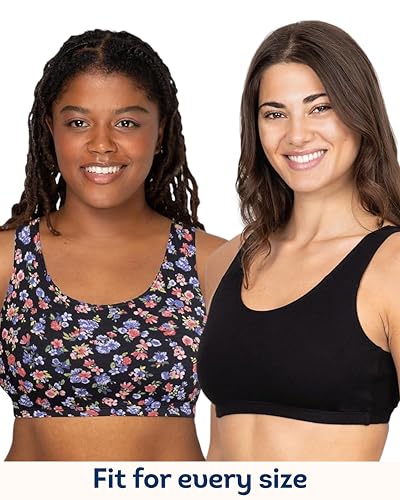 Image of Fruit of the Loom Women's Built Up Tank Style Sports Bra Value Pack