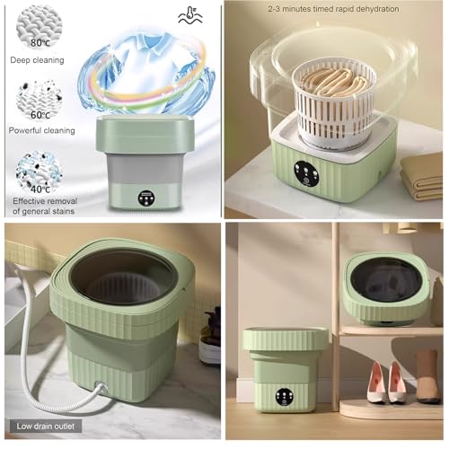 Mini machine à laver pliable violette 20L avec tambour d'essorage