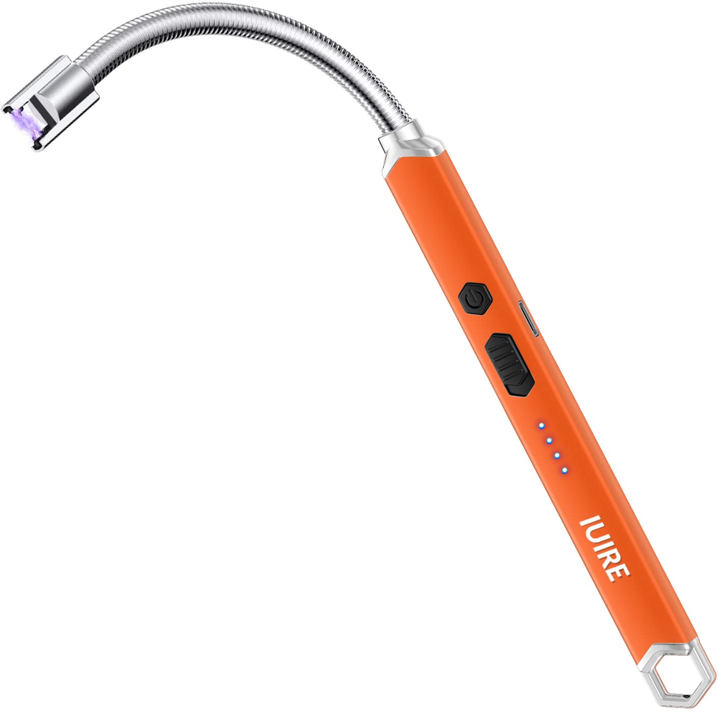 Candle Lighter Electric Rechargeable Arc Lighter with Flexible Neck Orange