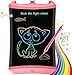 TEKFUN Tablet para niños 8.5 Pulgadas,Tableta de Escritura LCD de con Bloqueo de Pantalla borrable y función Reutilizable,Portatiles Baratos,Pizarra Luminosa niños,Juegos educativos(Pink-1)