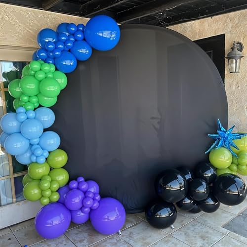 Image of Black and Green Balloons, 60PCS Teal Blue Green Purple Video Game Balloons, Black Purple Blue Balloon for Man Video Game Baby Shower Birthday Monsters Theme Boys Game Night Party Decorations Supplies