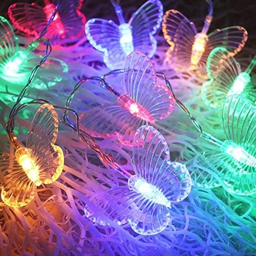 Miniatura 8 de Cortina de luces Lainin de 11.5 pies, 96 smd, 16 cuerdas de mariposas led, 8 modos de luces, para fiestas, interiores, exteriores, jardín, pared,