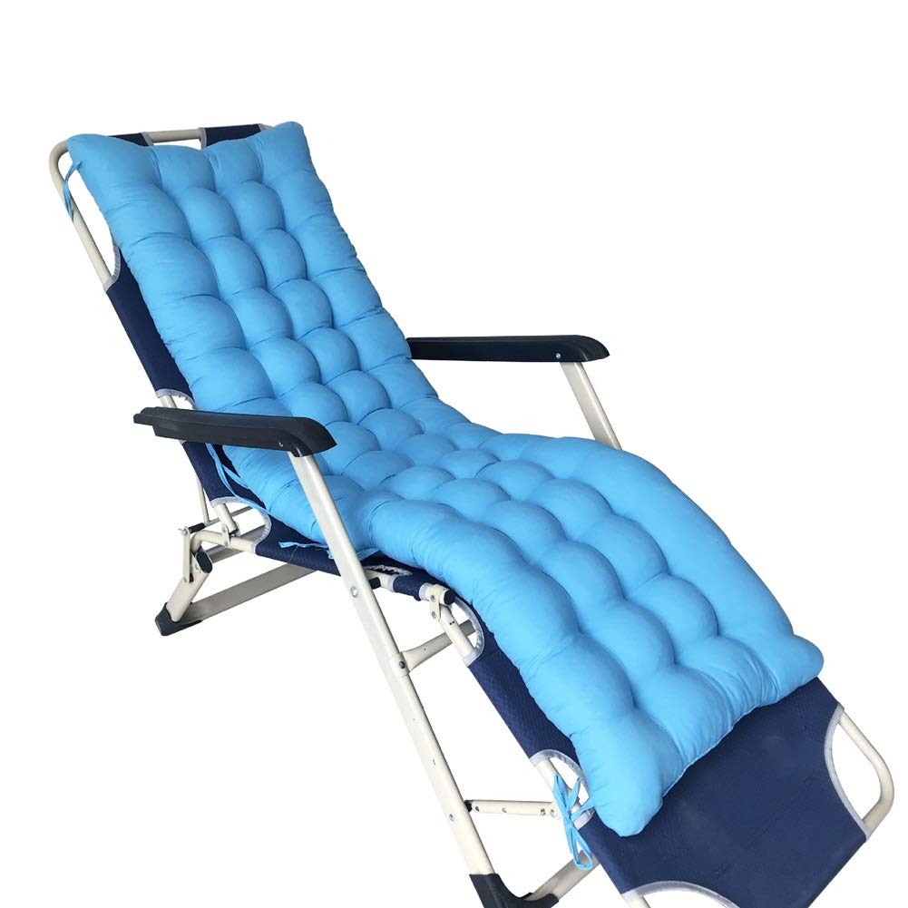 Sun Lounger Cushions,Lounge Chair Cushions Rocking Chair Cushions Garden Patio Chair Cushions Tatami Mat Recliner Seat Cushions Non-Slip High-Backed Cushion for Travel Holiday,No Chairs E 125x48x8CM