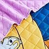 Beauty and The Beast Bedding Twin Bed Set for Girls - Bundle with Belle Bed Sheets with Flat Sheet, Fitted Sheet, Pillowcase, Quilted Bedspread Plus Stickers, More | Beauty and The Beast Sheets Twin #2