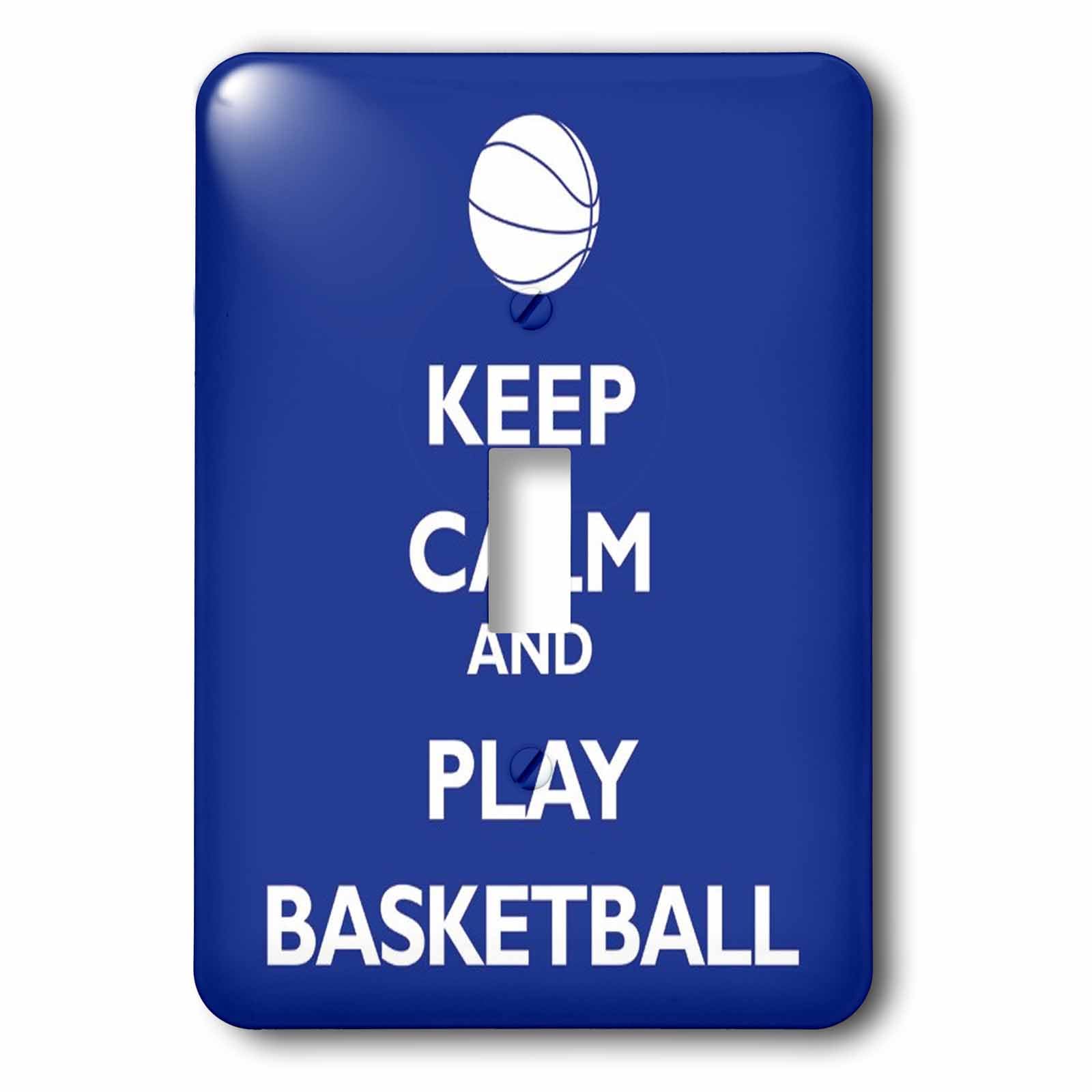 Placa de interruptor de luz azul para personalizar habitaciones temáticas de baloncesto