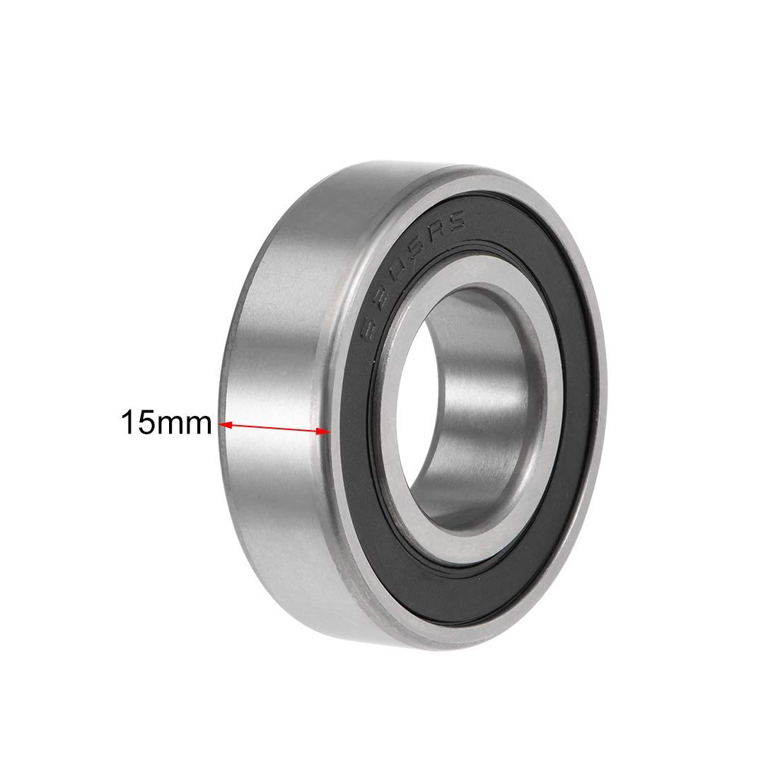 10 Stück 6205-2RS Kugellager Abgedichtet 25x52x15mm Vorgeschmiert/Chromstahl/Gummi Doppeldichtung, 6205RS Rillenkugellager