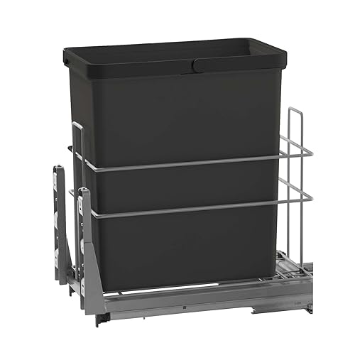 IMEX - Contenedor de basura extraíble de 30 cuartos de galón/7.5 galones - Cubo de basura de cocina y contenedor para debajo del mostrador - Cesta