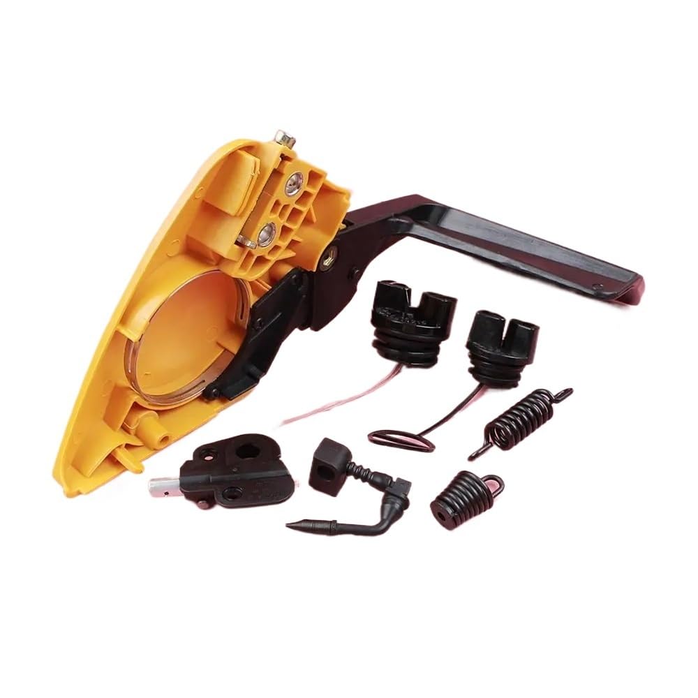 Adecuado for motosierra Partn-r 350 351, protector de freno de mano, kit de bomba de aceite, accesorios que incluyen tapa de aceite y resorte amortiguador.