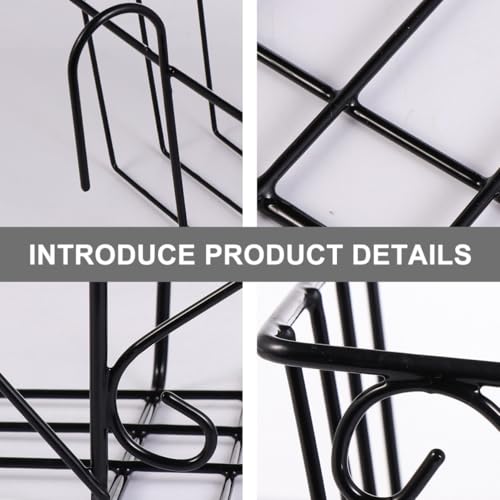 Support solide noir pour balcon évitant la chute de vos pots de fleurs - 6