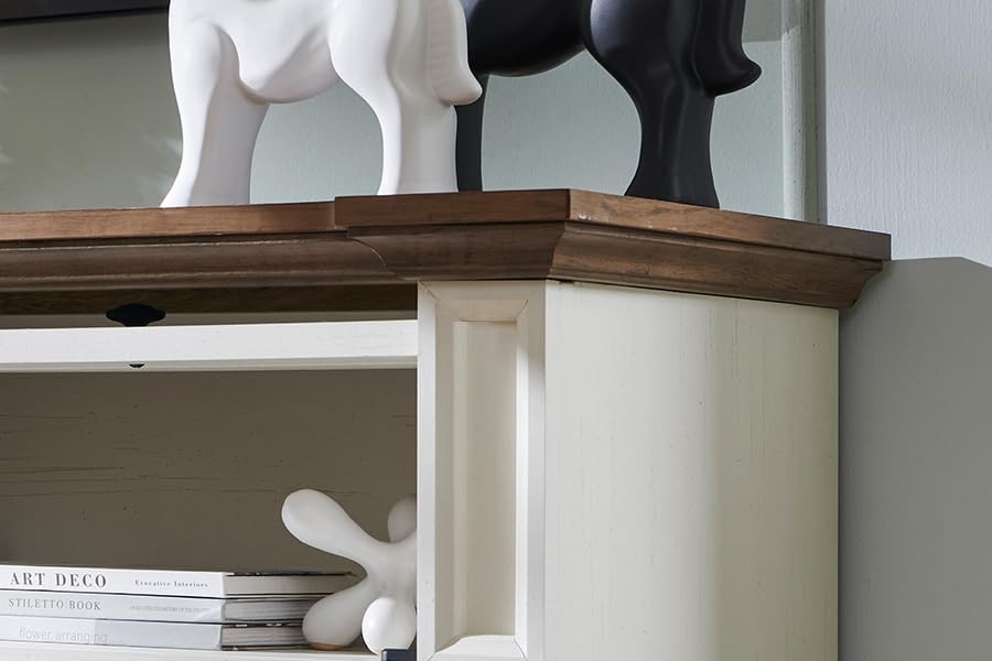 Miniatura 5 de RedLemon Chimenea eléctrica de 52 pulgadas con repisa, centro de entretenimiento de granja con chimenea eléctrica 36 y cubículo abierto Sime para