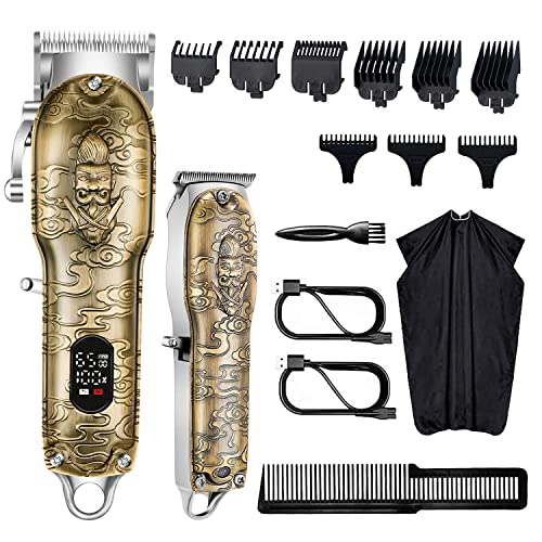 Roziapro Cortapelos Profesional Recortadora de Pelo Cortacelos de Barba Cerrar el Hogar Detailer Clippers Recargable Cortadora de Pelo Mini Caballeros Cortadoras de Pelo Sin Apretón Kit de Aseo Cover