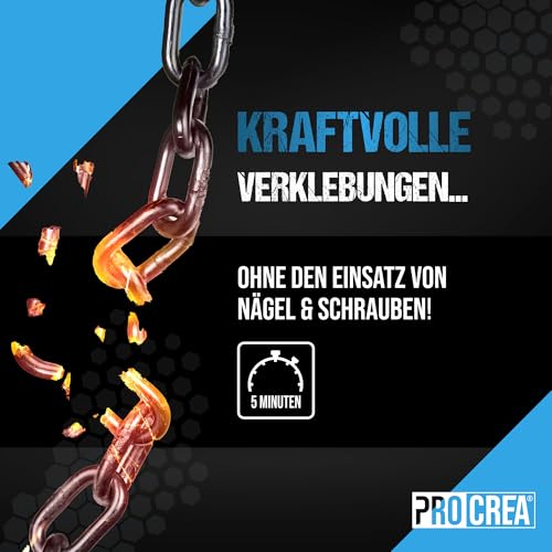 PROCREA® Epoxidkleber \Power Repair\ [inkl. 4x Mischern] Extra starker & glasklarer Epoxidharz Kleber in praktischer Spritze - 2-Komponenten-Klebstoff für Kunststoff, Holz, Glas, Stein, Keramik