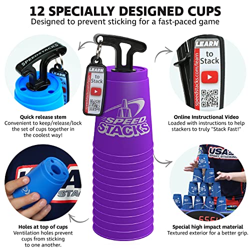 Speed Stacks sport Stacking set, Purple