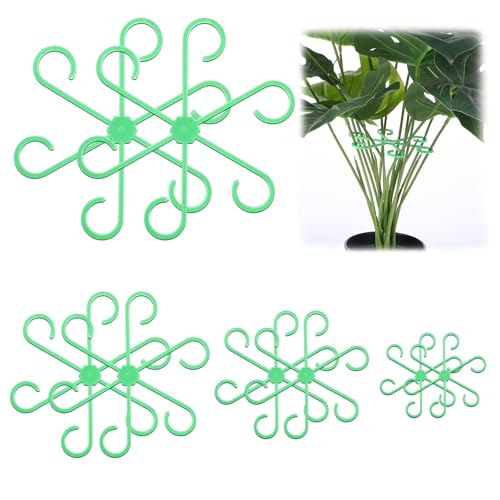 Lot de 16 supports de plantes pour plantes Monstera - Support de plantes pour plantes grimpantes - Pour plantes / fleurs / hortensias / tomates (vert)
