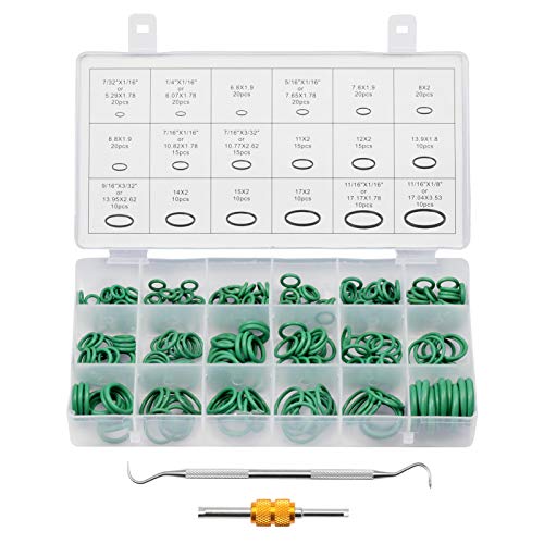 SPEEDWOX O Ring Assortment Kit 270 Pcs 18 Sizes Rubber O Ring with Valve Core Removal Tool and Double-Ended Hook Sealing Gasket Washer Set for Faucet Tap Plumbing and Automotive Repair