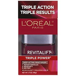 L’Oreal Paris RevitaLift Triple Power Deep-Acting Moisturizer for All Skin Types, 1.7 Ounce