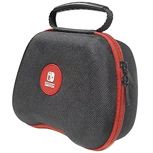 TASLAR Hard Protective Storage Shell, Travel Carrying Bag EVA Box Case Cover Holder with Inner Mesh Pocket for Nintendo Switch/ Switch OLED Pro Controller, Black