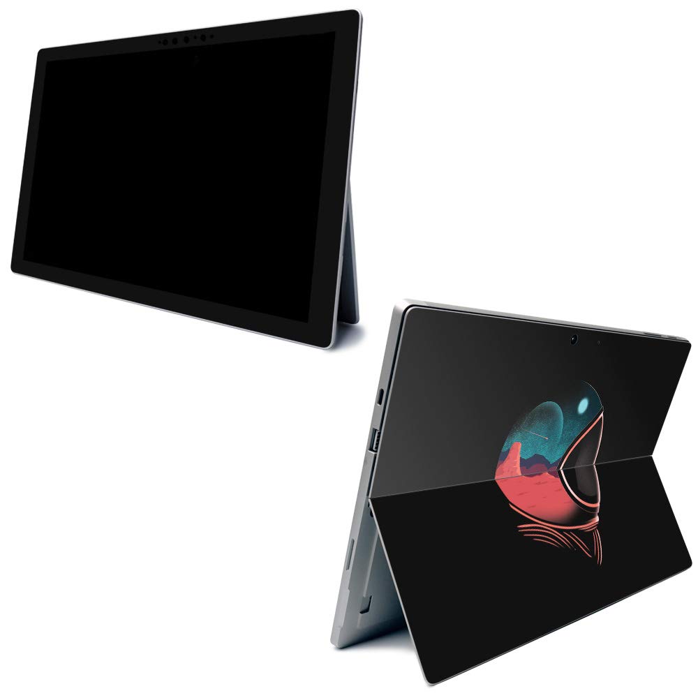 MightySkins Carbon Fiber Skin for Microsoft Surface Pro 7 - Space Adventure | Textured Carbon Fiber Finish | Easy to Apply, Remove, and Change Styles | Made in The USA