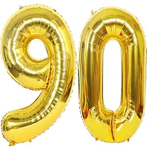Helium Luftballons 90 gold Geburtstagsdeko 40″ 90 Geburtstag Party Deko Supplies,ballon 90 geburtstag ,90 luftballon gold,folienballon 90 geburtstag mann frau ballon 90 geburtstag deko gold(90)