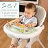 Infantino Music & Lights 8-in-1 Convertible High Chair for Babies & Toddlers, Interactive Lights & Sounds, Removable Legs, Wipe-Clean Seat with Tray, Ages 6 Months+