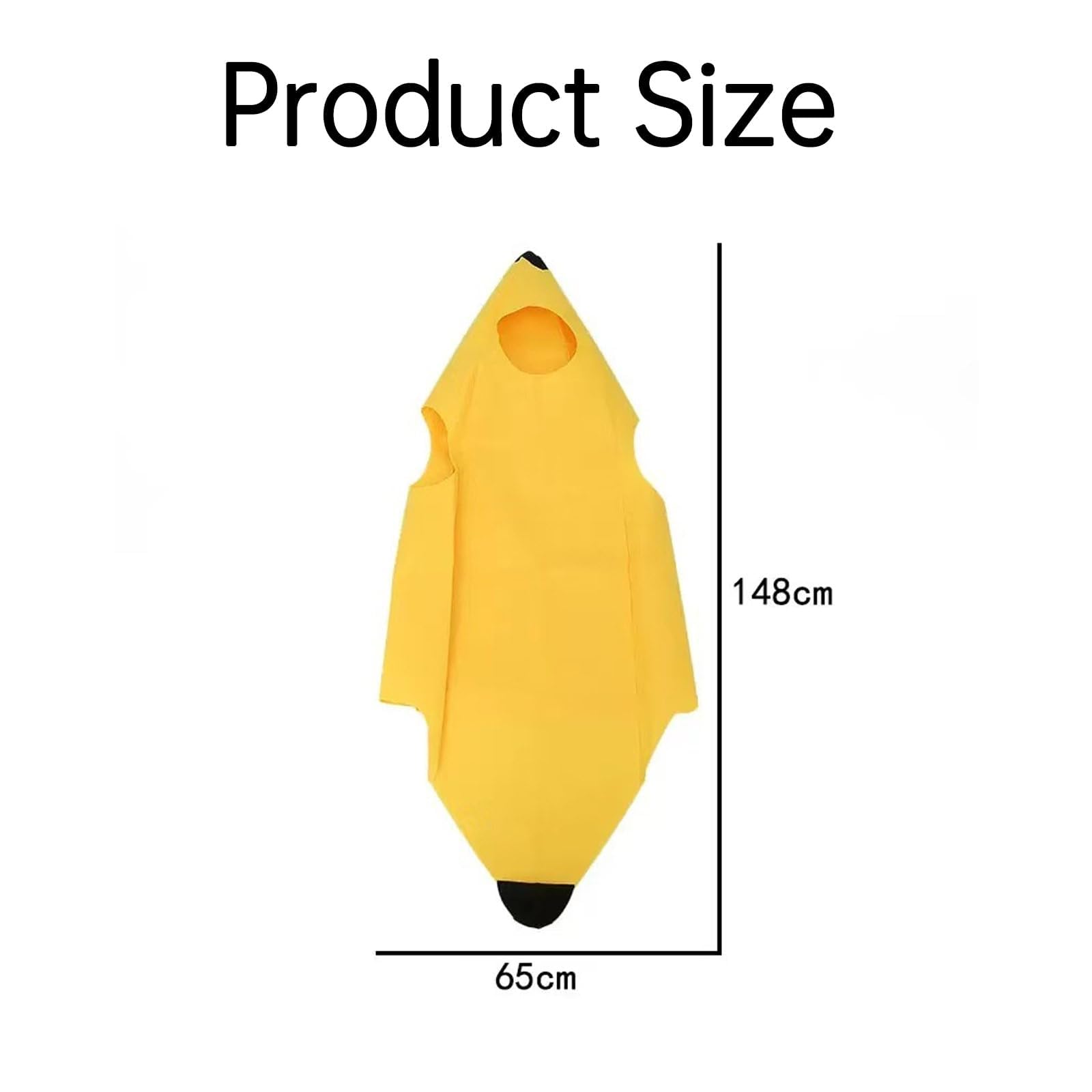 Banana Costume for Adults,Adult Halloween Costumes,Fancy Dress for Adults,Funny Lightweight and Comfortable Fruit Costume,One Size Fits Most,Easy to Wear for Halloween Parties and Cosplay Events - Image 2