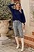 PRETTYGARDEN Women's Fall 2025 Pullover Sweater Casual Long Sleeve Loose Chunky Knit Tops Blouse Winter Fashion Clothing (Navy,Medium)