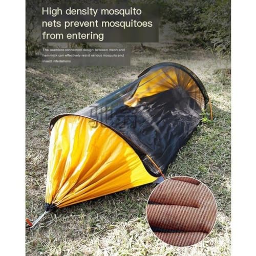 Hammock Outdoor Double Aluminum Pole Anti-mosquito Anti-rollover Extra-wide Hammock Outdoor Swing Single Three-person Camping Hammock Lightweight(A) - Image 3