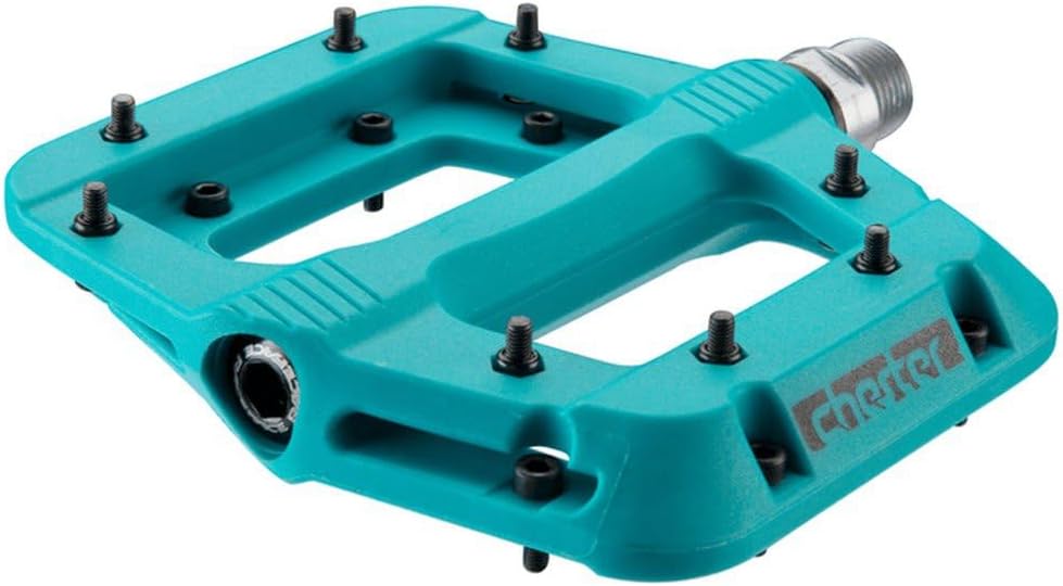 Chester Pedals - Platform, Composite, 9/16",Turquoise, Replaceable Pins