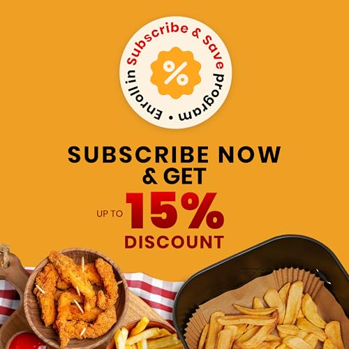 Air Fryer Paper Liners, 125Pcs Air Fryer Disposable Liners, Non-Stick and Oil Proof for Easy Cleanup, 8” Square for 5-8 qt Basket by Baker's Signature image 3