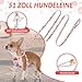 SlowTon Hundegeschirr mit Leine, No-Pull leichtes weiches Wildleder-Welpengeschirr mit Blumenmuster und Schnappschnalle, verstellbares Geschirr Hund für kleine und mittelgroße Hunde