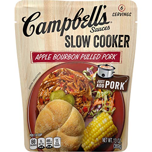 Campbell's Slow Cooker Sauces Apple Bourbon Pulled Pork, 13 oz. Pouch