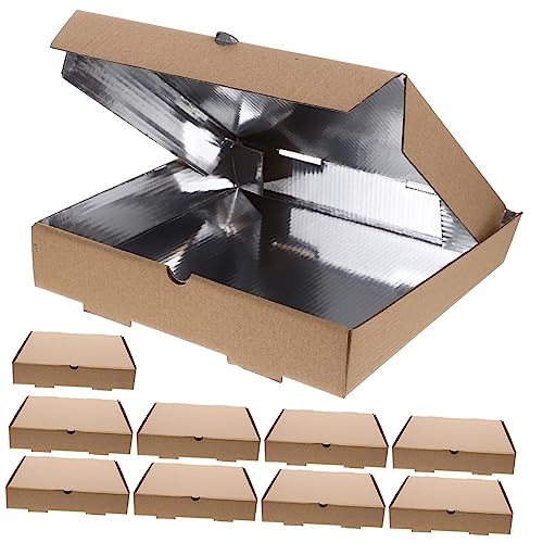 FUNOMOCYA 10Pcs Corrugated Pizza Boxes for Restaurants and Pizza Containers for Parties and Events