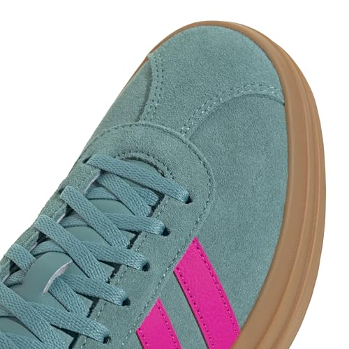 Image of adidas Womens Vl Court Bold Sneakers Shoes Casual - Pink
