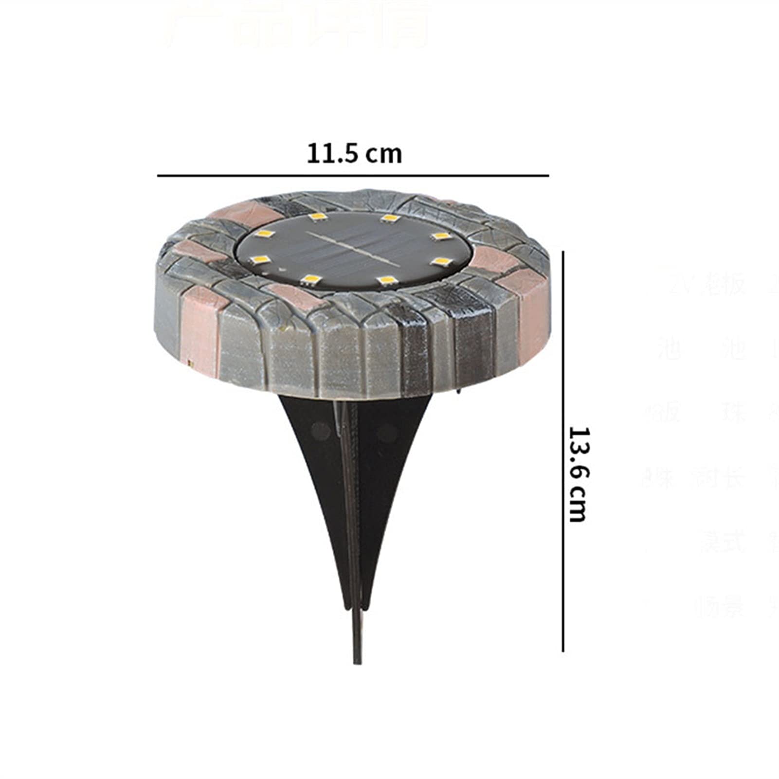 4er-Pack Solar-Bodenleuchten for den Außenbereich mit 8 LEDs, wasserdicht for den Garten, den Weg, den Garten, den Hof und den Gehweg Lampen