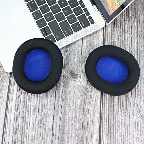 Molgria Arctis 3/5/7 Mesh Ear Pads Cushion, Replacement Fabric Earpads Blue Lining For Steel Series Arctis 3 Arctis 5 Arctis 7/7P Arctis 9 Arctis 1 Arctis Pro Prime Wireless Headsets #TOP5