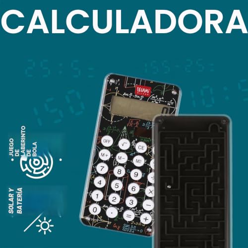 Miniatura 2 de Legami - Calculadora, Sistema Two Way Power: Proporciona Energía Incluso En Situaciones De Ausencia De Luz, De Bolsillo Con Pantalla De 8 Dígitos, Batería Incluida Lr1130, Dimensiones 6,5 X 15 X 1,5
