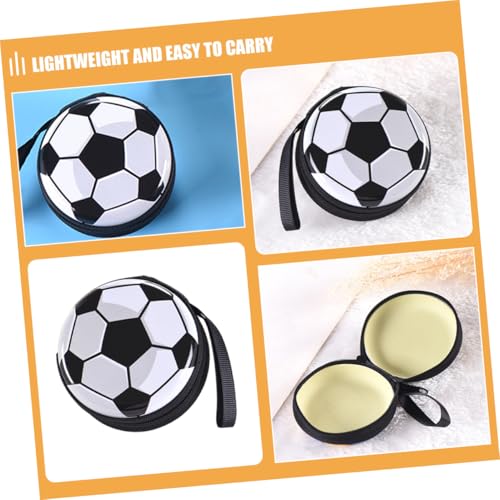 Zerodeko 2PCS Funny Football Coin Purse Round Soccer Shape Money Bag for Boys and Girls Waterproof Keychain Wallet for Change and Snacks for School and Sports3