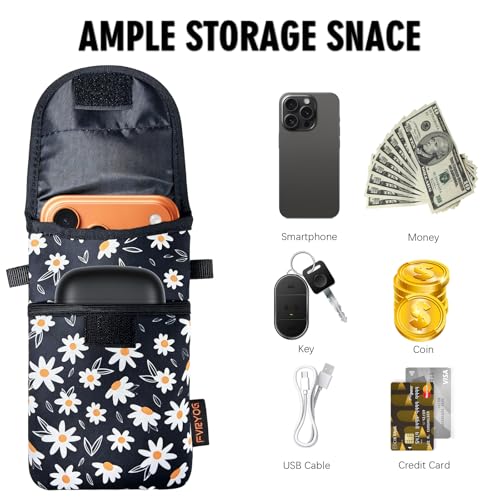 Image of Neoprene Phone Sleeve Pouch Case Bag for Men Women w /Crossbody Strap /Neck Lanyard for iPhone 17 /16 /15 /14 Pro Max, Samsung S25,Pixel 10