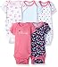 Gerber Baby Girls' 5-Pack Variety Onesies Bodysuits, Pink Princess, Newborn