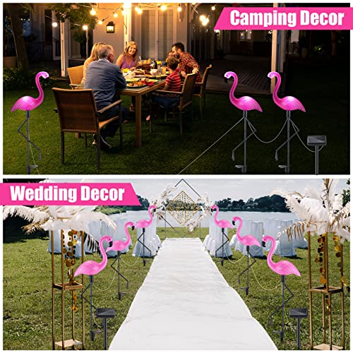 9 Packs Pink Flamingo Solar Outdoor Light Decoration Ip55 Waterproof Flamingo Solar Stake Lights Led Solar Powered Pathway Lights For Garden Yard Patio Lawn Walkway Driveway (54 Cm/ 21 Inch) #TOP4