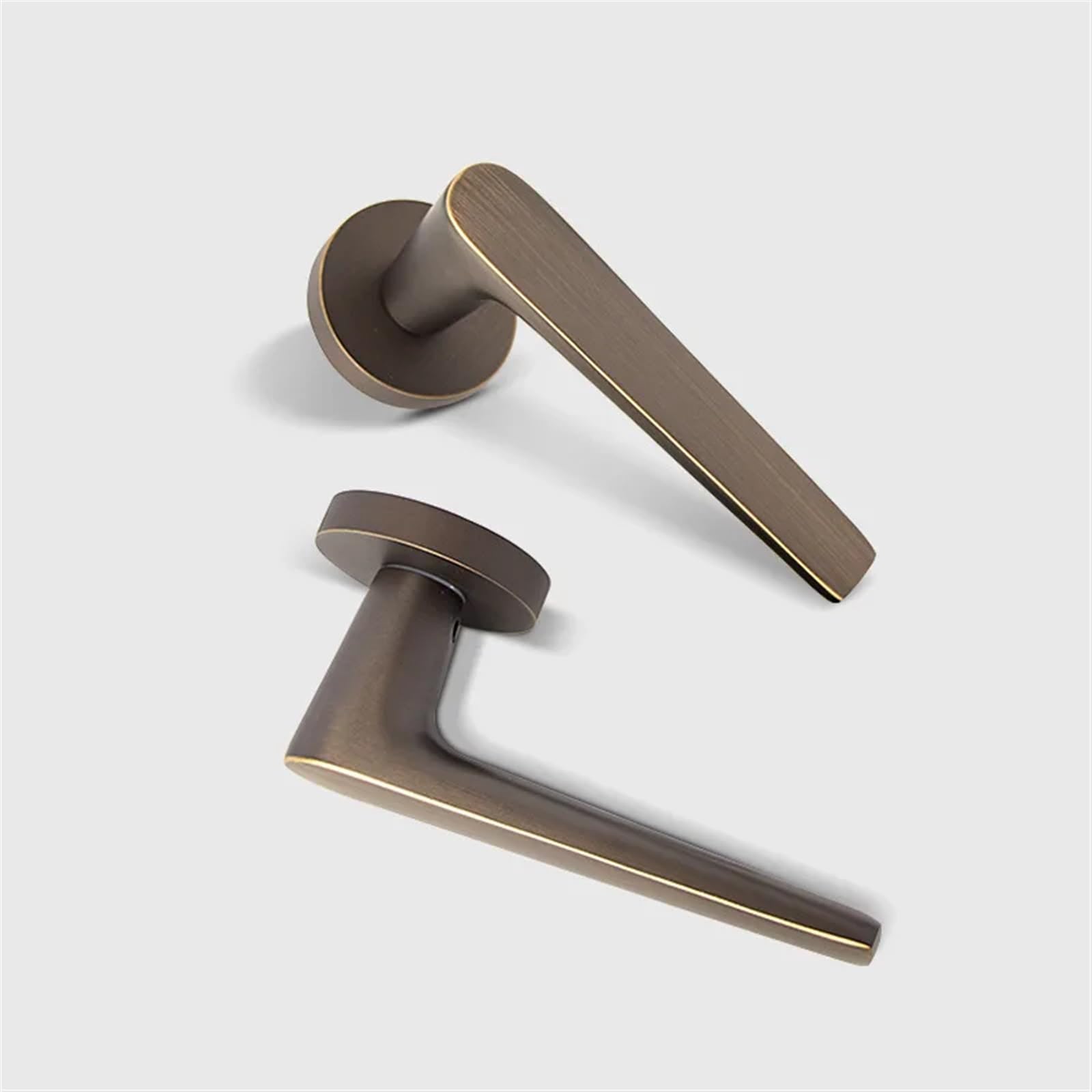 Cerradura de puerta dividida de cobre, silenciosa, con manija for puerta de habitación, cilindro de llave de cobre, cerraduras for dormitorio, hogar, 1 unidad de 45 mm(B-72MM)