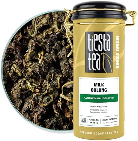 Milk Oolong Loose Leaf Tea, Single Origin China Oolong Blend, 50 Cups, 4oz