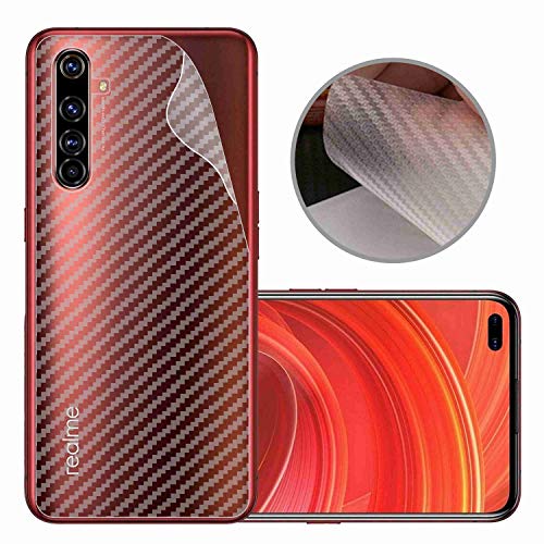 Image of Compatible with Oppo Realme X50 Pro Back Screen Protective Film Carbon Fiber Skin Transparent Screen Guard Sticker