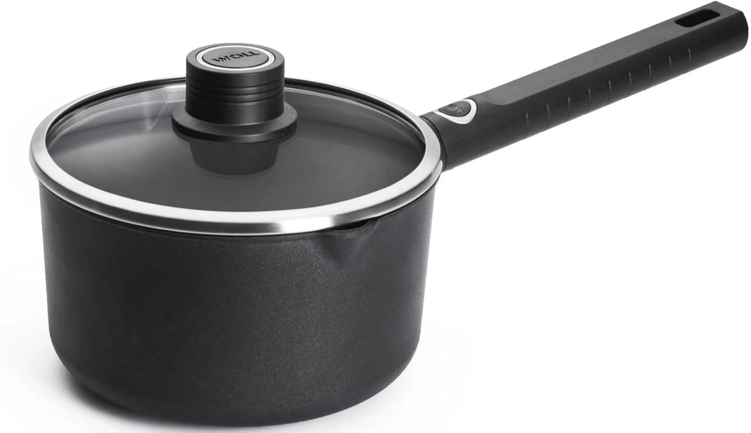Woll ECO LOGIC 8-Pc Set: 9.5" & 11" fry pans, 11" sauté, 7" saucepan, 9.5" stockpot + 7", 9.5", 11" lids. Made in Germany, cast aluminum, fixed handles, PFAS-free Diamond QXR nonstick.