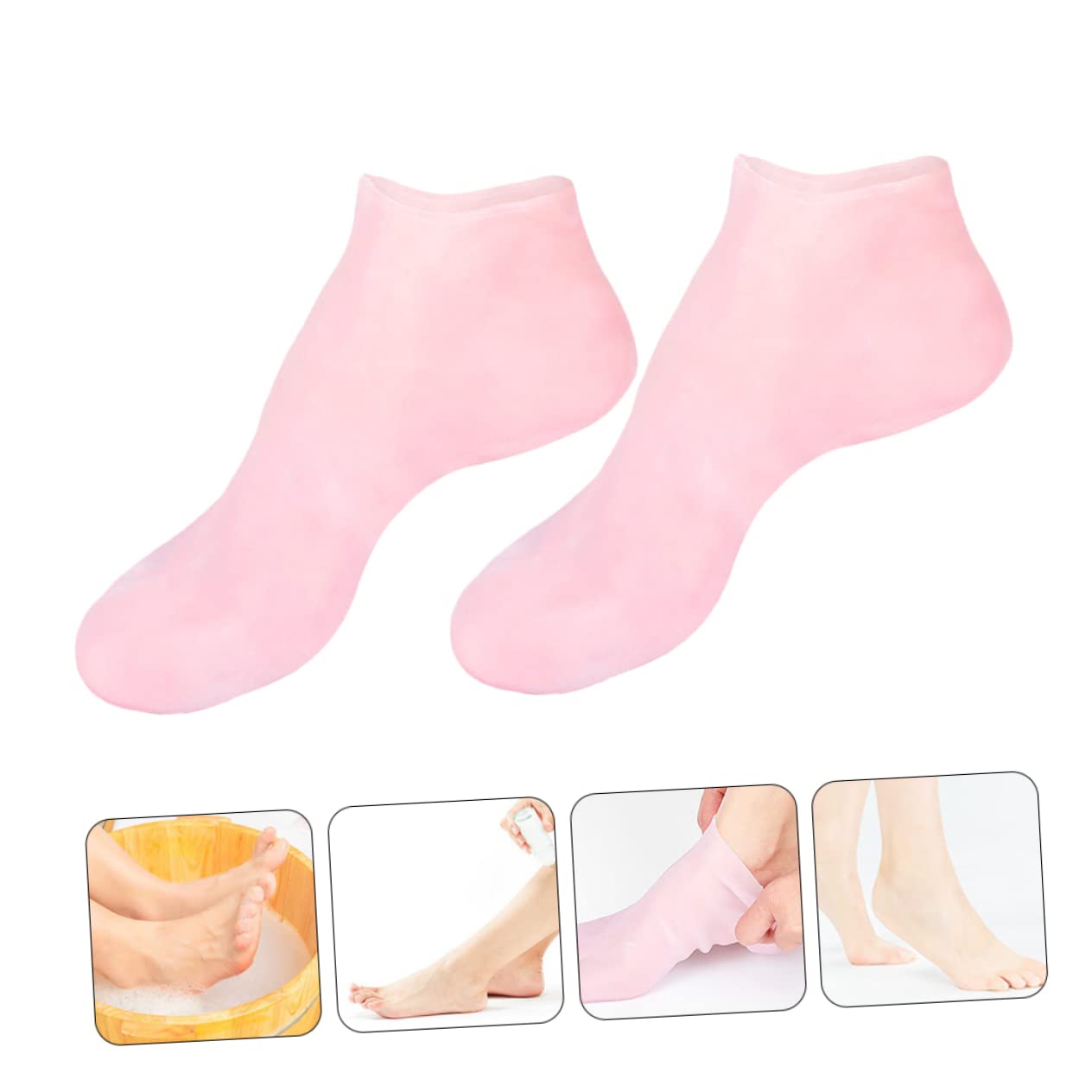 Didiseaon Elastic Moisturizing Socks for Dry Heels Non-Slip Anti-Friction Absorbent Material